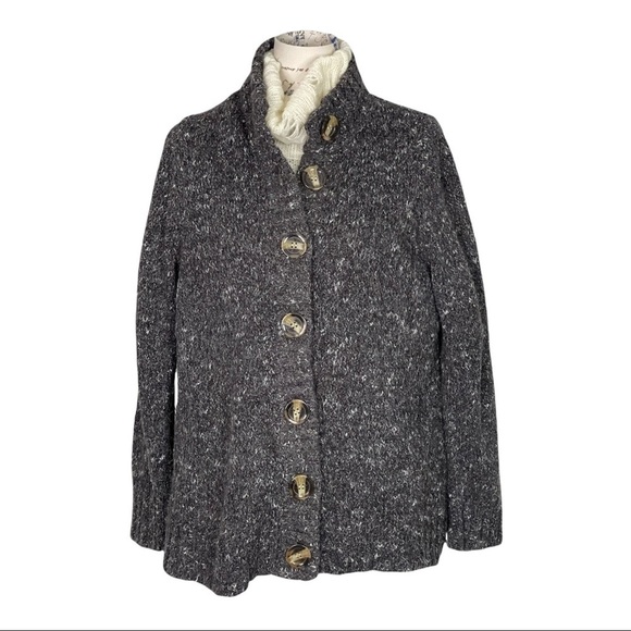 Charter Club Women’s Wool Gray Tweed Cardigan 1X - Picture 5 of 11